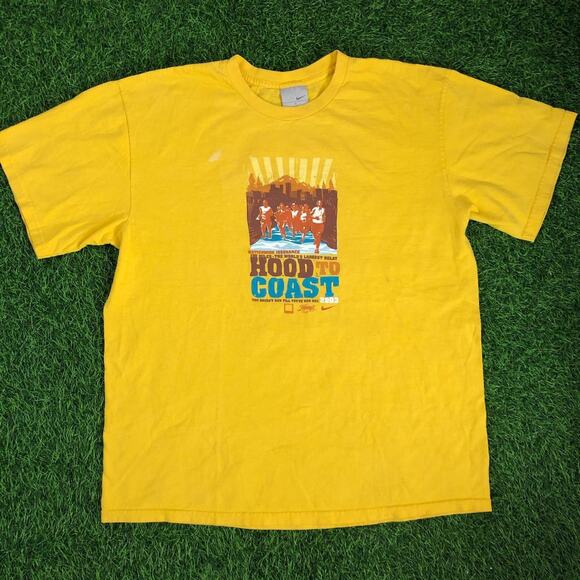 Nike Other - Vintage ’03 Yellow Nike Hood to Coast ‘Race’ Graphic Tee